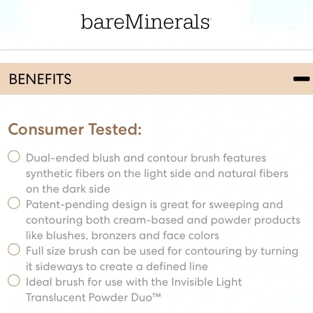 Bareminerals Dual-Finish Blush & Contour Brush